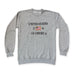 The United States Icon Crew Sweatshirt is a gray patriotic top with "UNITED STATES OF AMERICA," an American flag, and "1776" printed across the front—ideal apparel for anyone who loves American history.