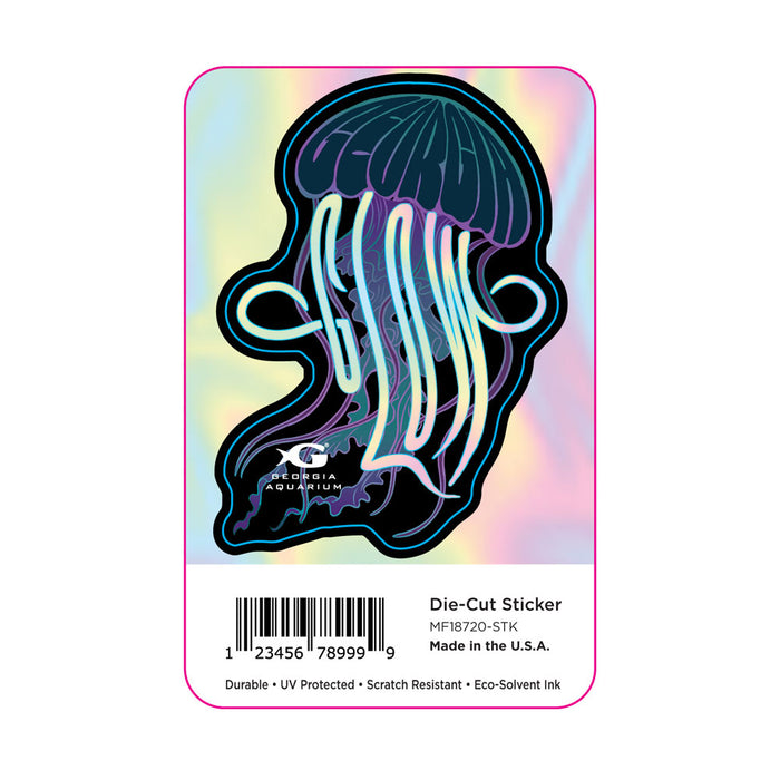 Georgia Aquarium Glow Nights Holographic Jellyfish Sticker