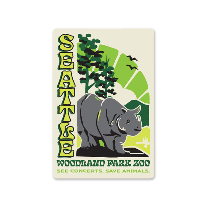 Woodland Park Zoo Rhino Magnet