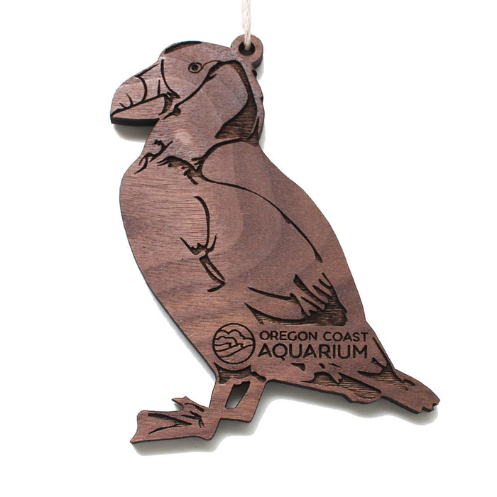 Oregon Coast Aquarium Puffin Wood Ornament