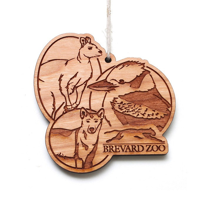 Brevard Zoo Kangaroo Collage Ornament