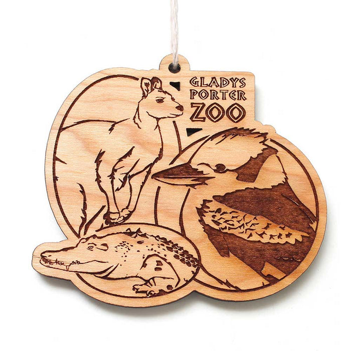 Gladys Porter Zoo Kangaroo Collage Ornament