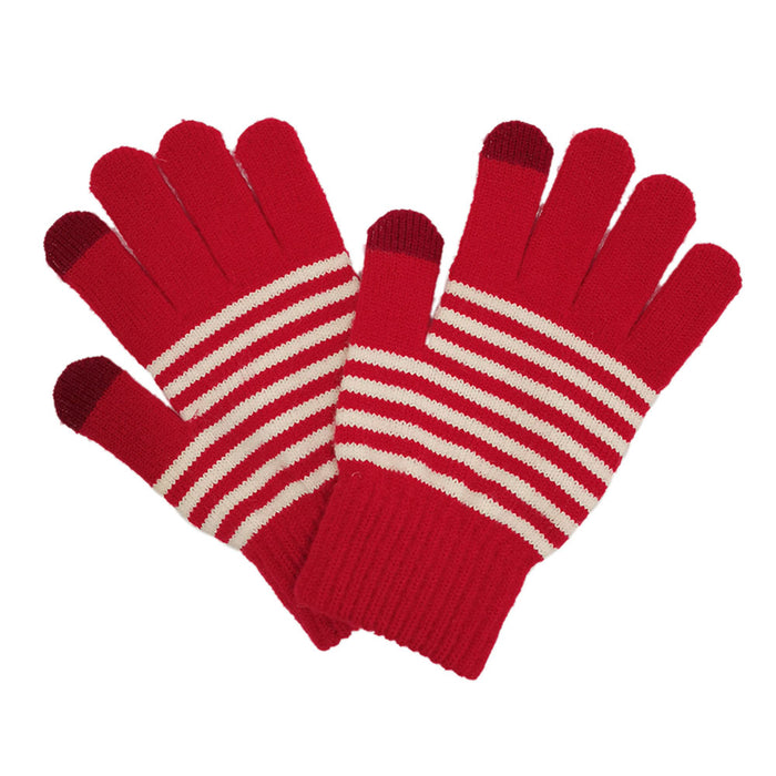 Two Tone Stripe Gloves
