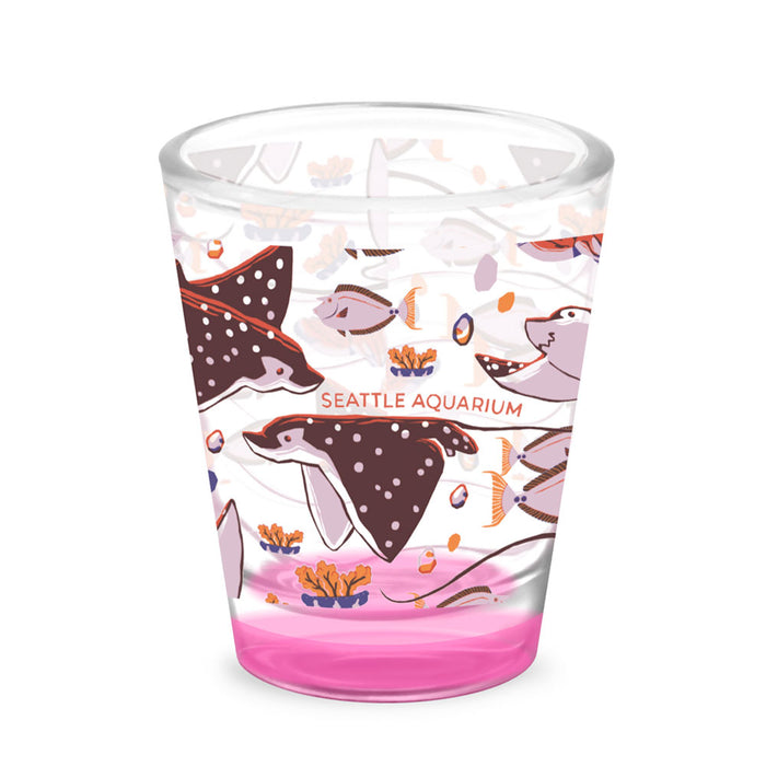 Seattle Aquarium Sting Ray Mini Glass