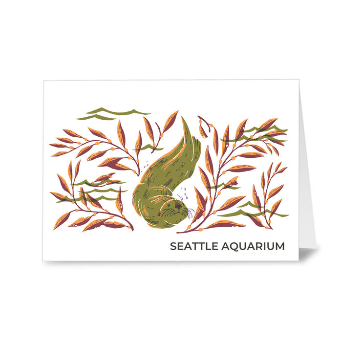 Seattle Aquarium Sea Otter Greeting Card