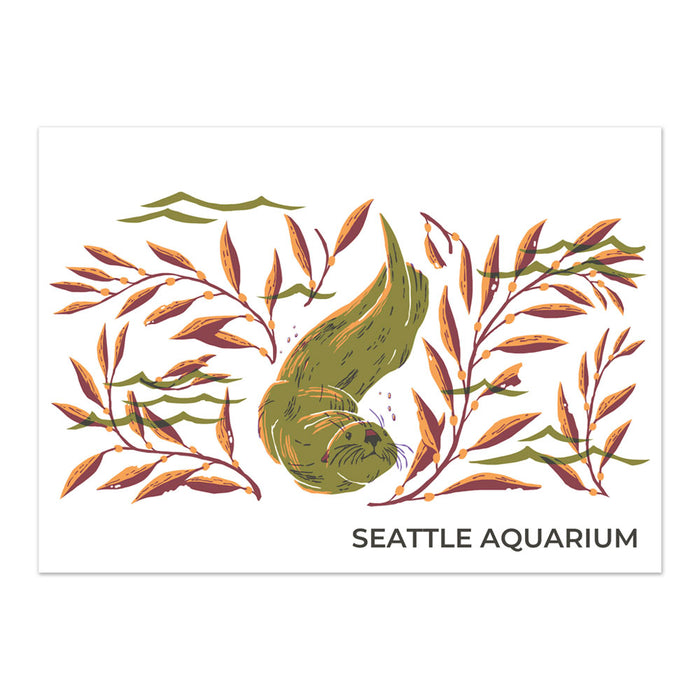 Seattle Aquarium Sea Otter Greeting Card