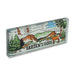 The Garden of the Gods Feeling Folksy Glass Magnet is a rectangular glass souvenir featuring an illustrated landscape with mountains, trees, a ram, the sun, clouds, vibrant red rock formations, and “Garden of the Gods” text.
