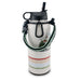 The Garden of the Gods Feeling Folksy Water Bottle is an eco-friendly white water bottle featuring a black lid, a straw, a green-and-black braided handle, a black carabiner, and vibrant outdoor-themed designs with mountains, the sun, and geometric patterns—perfect for any Colorado water bottle collection.
