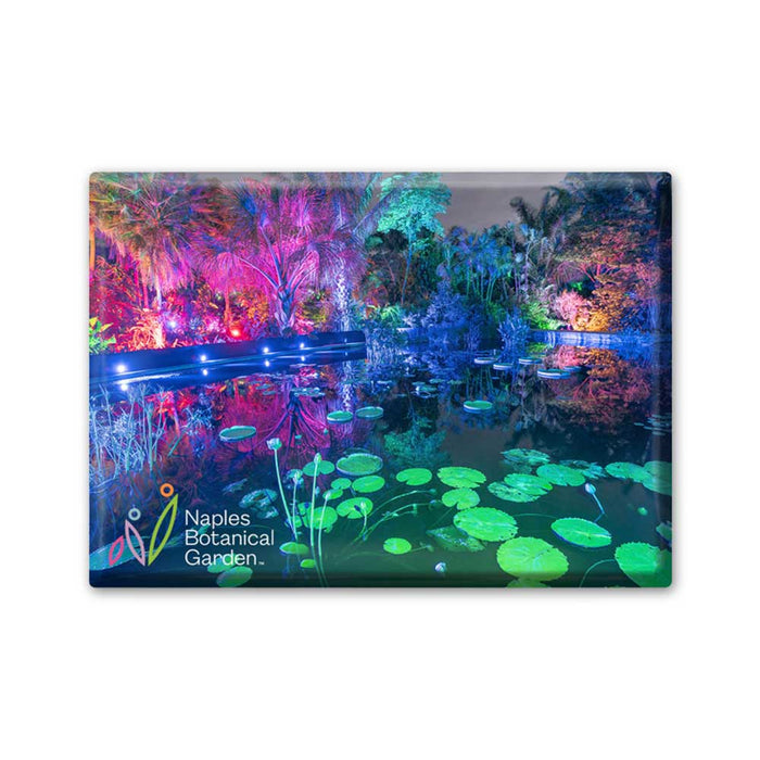 Naples Botanical Garden Water Lily Glow Night Magnet