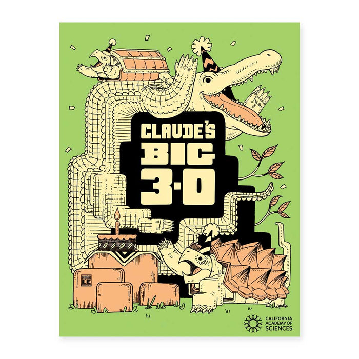 Claude's Big 3-0 Lime Poster