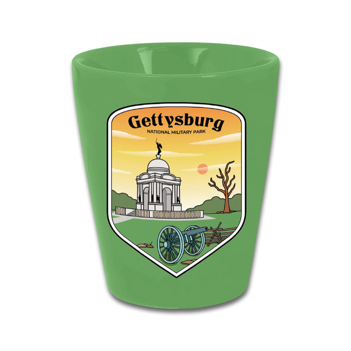 Gettysburg National Military Park Foil Shot Glass