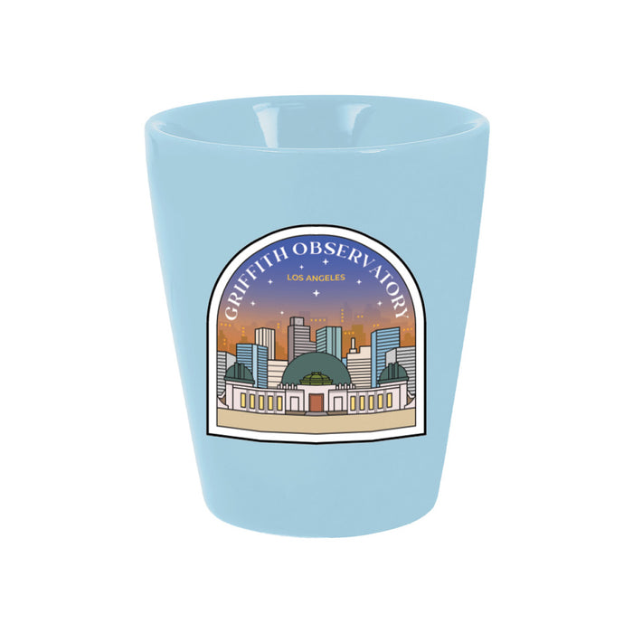 Griffith Observatory Cityscape Shot Glass