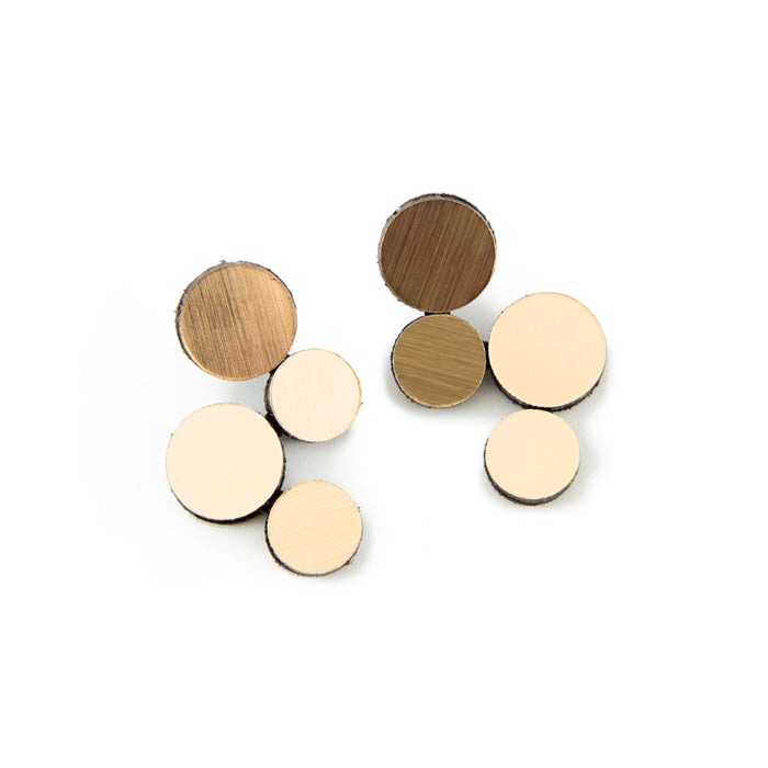 Gold Abstraction Earrings Small