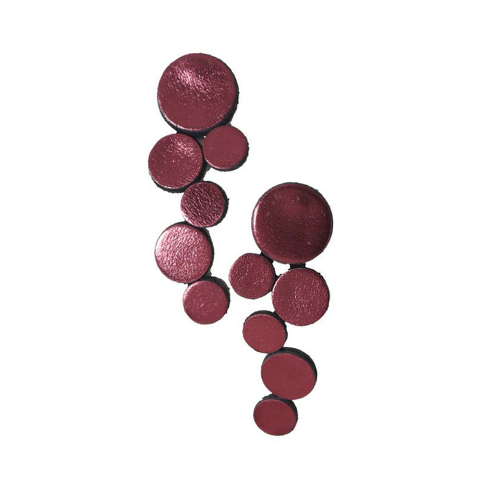 Burgundy Abstraction Earrings Large