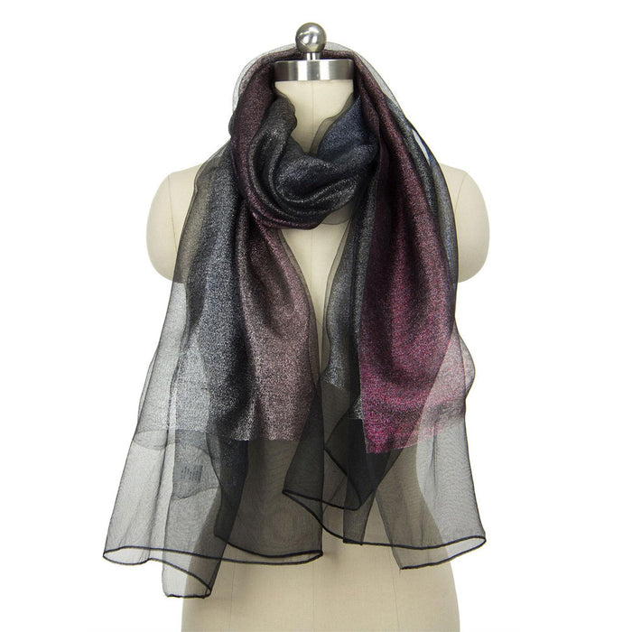 Ombre Glitz Wrap Sparkly Silk Scarf