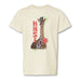 Cream-colored t-shirt featuring a giraffe graphic with vertical red text reading KASI and PHOENIX ZOO at the bottom.