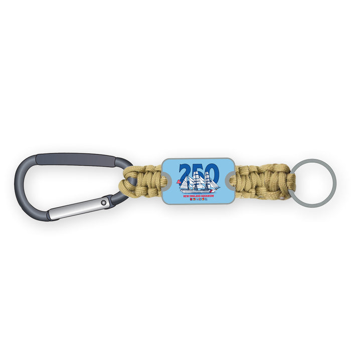 New England Aquarium Tall Ships Paracord Keychain