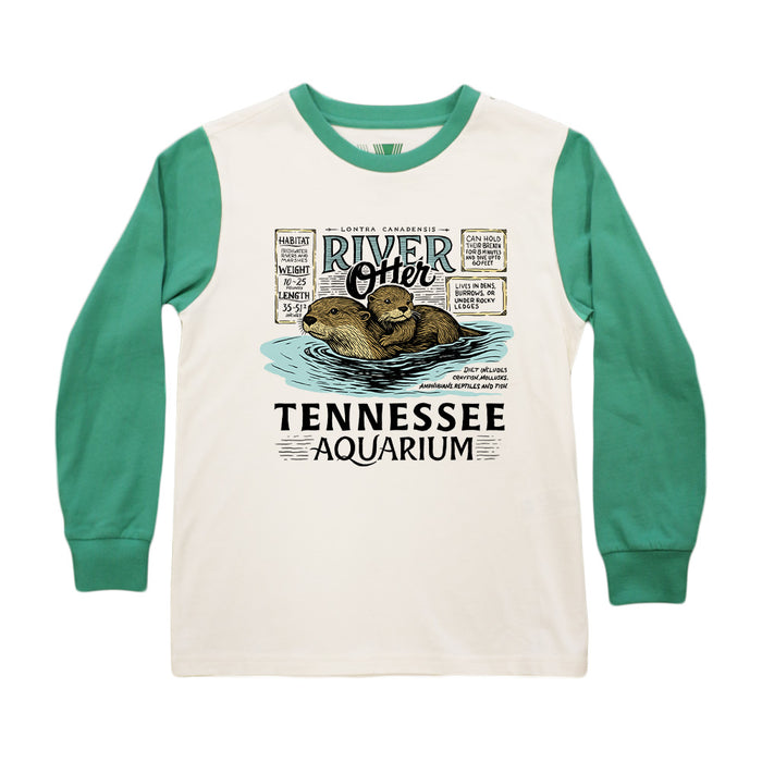 Tennessee Aquarium River Otter Youth Ringer T-Shirt