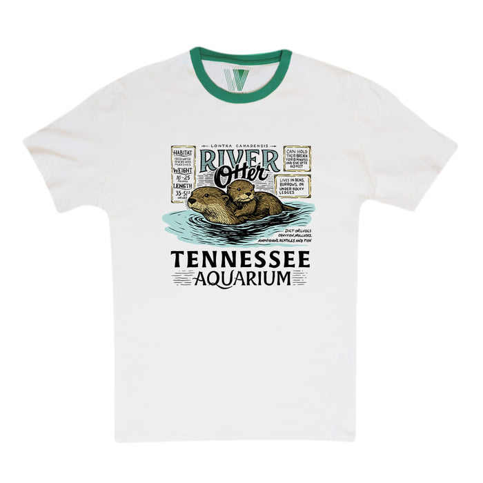 Tennessee Aquarium River Otter Ringer T-Shirt