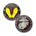 The Yellow Footprint Once a Marine, Always a Marine Coin features yellow footprints with the words “If you have to ask, you’ve never been there” on one side and the Marine Corps emblem with “Once a Marine, Always a Marine” on the other. This meaningful keepsake honors enduring pride and service in the Marine Corps.