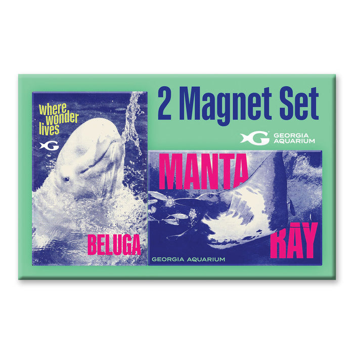 Georgia Aquarium Beluga Manta Ray Magnet Set