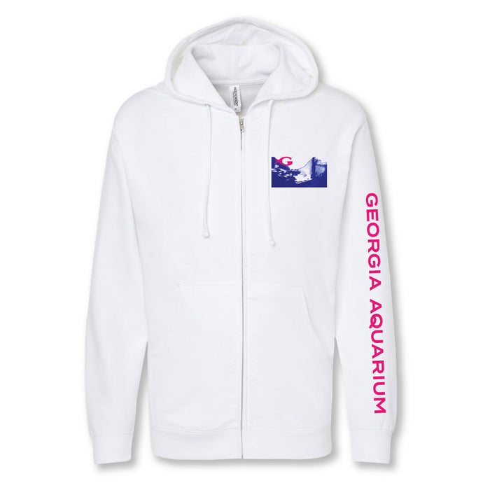 Georgia Aquarium Manta Ray Hooded Zip Sweatshirt