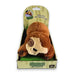 A brown Sloth Shoulder Buddy Plush in green cardboard packaging that reads Meet Your New Adventure Pal! and includes a magnetic plush toy.