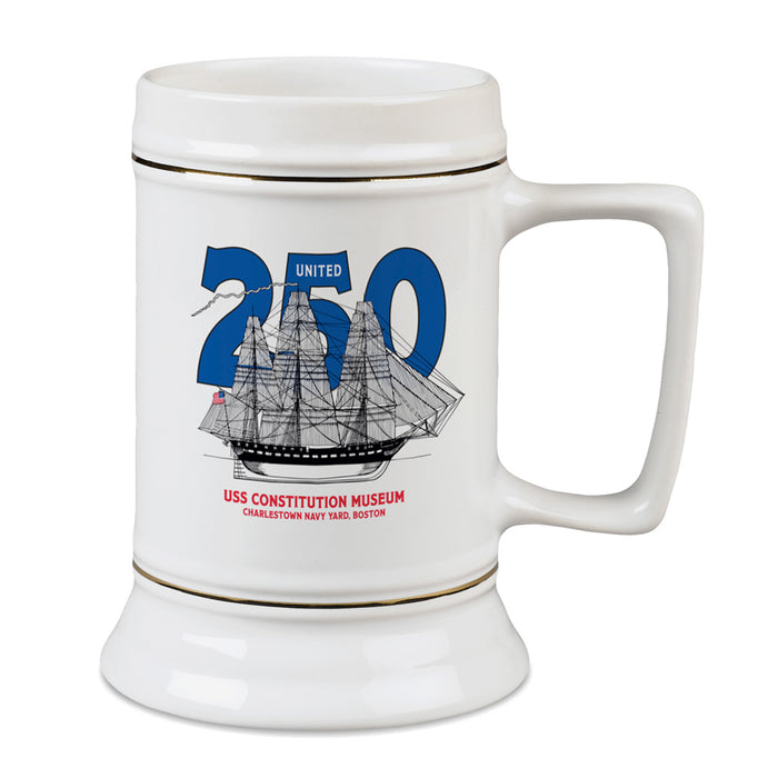 USS Constitution Boston Tall Ship Stein Mug