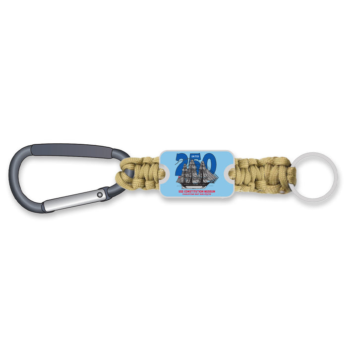 USS Constitution Boston Tall Ship Paracord Keychain