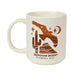Cream-colored speckled mug featuring a graphic of a desert landscape, a cactus, and a hawk under a crescent moon, with the text SONORAN DESERT PHOENIX ZOO printed below.