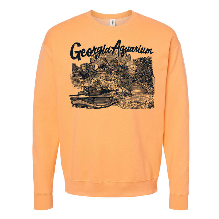 Georgia Aquarium Aquarium Collage Crew Sweatshirt