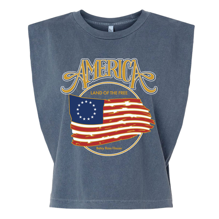 Betsy Ross House America Flag Boxy T-Shirt