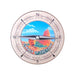 Introducing the Garden of the Gods Compass Spinner Magnet, featuring a vibrant depiction of Garden of the Gods’ iconic red rock formations under a vivid blue sky at its center. The compass needle spins and points west, guided by a concealed magnet beneath the design.