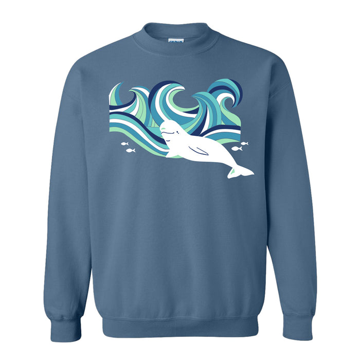 California Academy of Sciences Beluga Whale Glow Sweatshirt