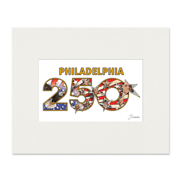 Philadelphia 250th Anniversary 11 x 14 Matted Print