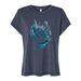 Dark heather gray short-sleeve shirt with a blue graphic of kelp and the text Birch Aquarium at Scripps UC San Diego.