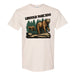 Lincoln Park Zoo Brown Bear Scene T-Shirt featuring two illustrated brown bears with trees in the background and “LINCOLN PARK ZOO” text above—a perfect choice for wildlife conservation enthusiasts.