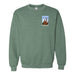 Celebrate your Colorado anniversary memories with the Garden of the Gods Colorado 150th Anniversary Sweatshirt—a green crewneck featuring a small, colorful graphic on the left chest that showcases Garden of the Gods’ iconic red rock formations like Cathedral Rock, a vivid blue sky, and “Colorado” written at the top.