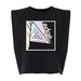 The Edge NYC Geometric Prism Bauhaus Women’s T-Shirt features a black sleeveless crop top design with a pastel geometric prism graphic and the word “edge” angled across the front, capturing a modern Bauhaus aesthetic inspired by Edge NYC style.