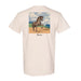 Off-white Frederik Meijer Gardens & Sculpture Park American Horse T-Shirt featuring a back print of a horse standing in a landscape with the park name below the Walker Noble illustration.