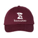The Tulsa Zoo Logo Cap, Maroon, showcases a white stylized animal face and "Tulsa Zoo" text—ideal for animal lovers and wildlife conservation supporters.