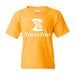 The Tulsa Zoo Logo Youth T-Shirt is a yellow tee for kids, showcasing a white stylized animal face logo above bold white "Tulsa Zoo" text—ideal for young animal lovers.