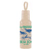 The Tulsa Zoo Penguin Water Bottle is beige, eco-friendly, with a looped cap. It features blue swimming penguin illustrations and "Keep Waddling, Tulsa Zoo Penguin Water Bottle, Est. 1928" in green and blue text.