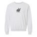 The Lincoln Park Zoo Embroidered Baby Rhino Sweatshirt is a light gray sweatshirt featuring a small, cartoon baby rhino above the text LINCOLN PARK ZOO on the front—a cute and cozy tribute to rhino conservation efforts at Lincoln Park Zoo.