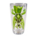 Clear insulated Marie Selby Botanical Gardens Orchid Cup featuring a green flower print.