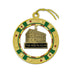Introducing The Mob Museum Poker Chip Metal Ornament—a gold ornament designed in the shape of a poker chip, adorned with red and green accents and featuring an illustration of The Mob Museum building at its center. Complete with a gold hanging string, this distinctive Las Vegas ornament makes the perfect casino-inspired keepsake for enthusiasts of gaming history and the city’s legendary attractions.