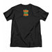 The Zoo Knoxville Spooky Season T-Shirt is a black tee featuring small, colorful “BOO AT THE ZOO” text in green, orange, and yellow on the upper back—a festive tribute to Zoo Knoxville’s Spooky Season. The shirt is displayed flat against a white background.