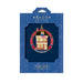 A Betsy Ross House 250th Ornament featuring an American flag, dated 1776–2026, displayed in its blue packaging.