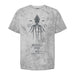 Introducing the Georgia Aquarium Haunted Seas T-Shirt—this gray tee features a striking black squid graphic, “HAUNTED SEAS” text, and the Georgia Aquarium logo beneath. Its marbled, cloudy design adds a mysterious flair, making it ideal for Halloween or your next aquarium visit.