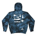 The Intrepid Museum Aircrafts & Carriers Hooded Youth Sweatshirt is made from soft ring spun cotton in a blue tie-dye finish, featuring white illustrations and names of historic aircraft and spacecraft—such as the Space Shuttle, Concorde, and the aircraft carrier USS Intrepid—on the front. Designed in a classic youth fit for both comfort and style.